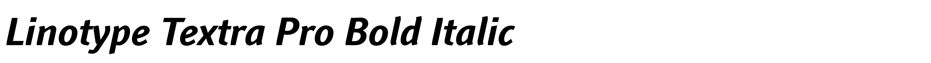 Linotype Textra Pro Bold Italic